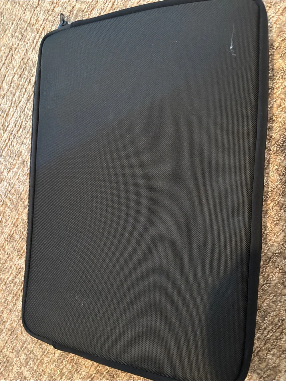 Tumi Black Nylon Laptop Sleeve with Front Pocket and ID Patch